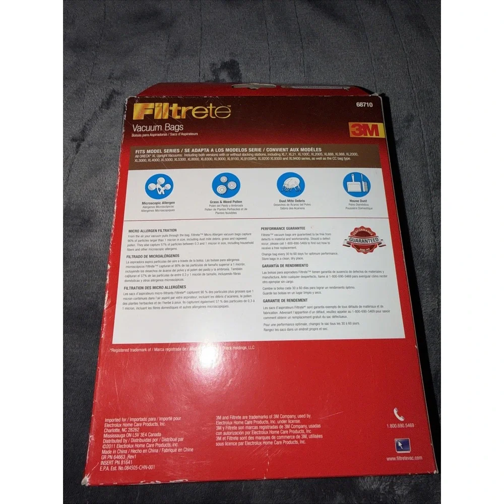 Filtrete Compatible for Oreck XL & CC Allergen Vacuum Bag (3-Pack) 68710A  @51